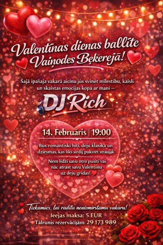 Valentīndienas ballīte Vaiņodes beķerejā